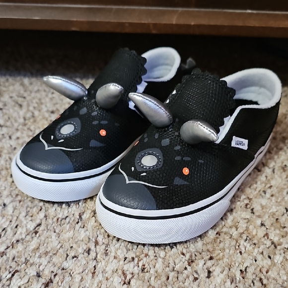 Vans Triceratops Dinosaur Classic Slip-on Sneakers - Picture 2 of 8